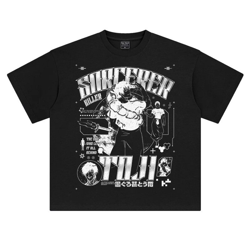 Street Fashion Of Japan - T-shirt graphique Jujutsu Kaisen Toji Fushiguro