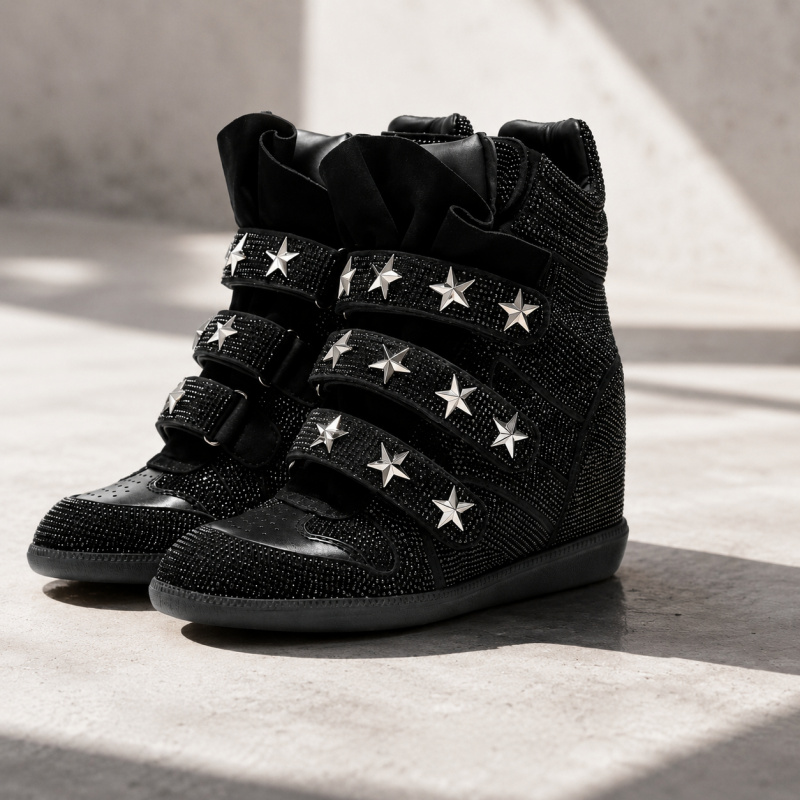 Street Fashion Walking - Bottines à strass pour femmes, bottes