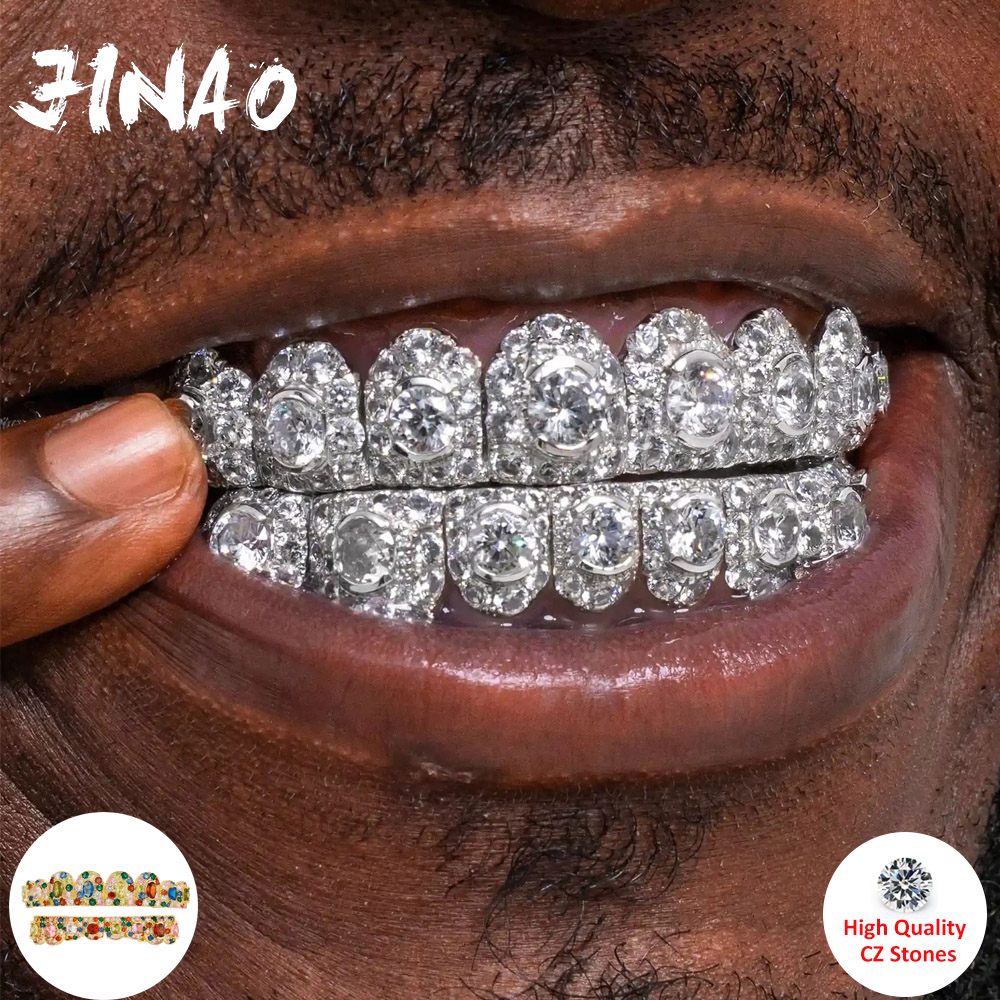 Street Fashion Jewelry - JINAO Grillz Hip Hop entièrement sertis