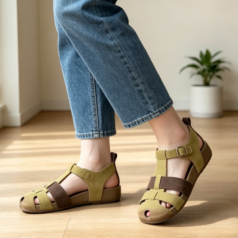 Street Fashion Brands - Sandales plates pour femmes, chaussures décontractées