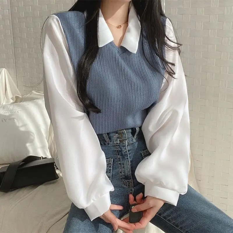 Street Fashion Korea - Chemisier d'été pour femme, style coréen,