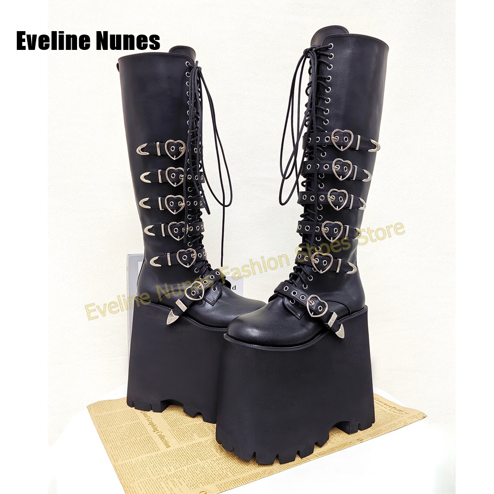 Street Fashion Punk - Bottes à plateforme haute Y2K Gothic