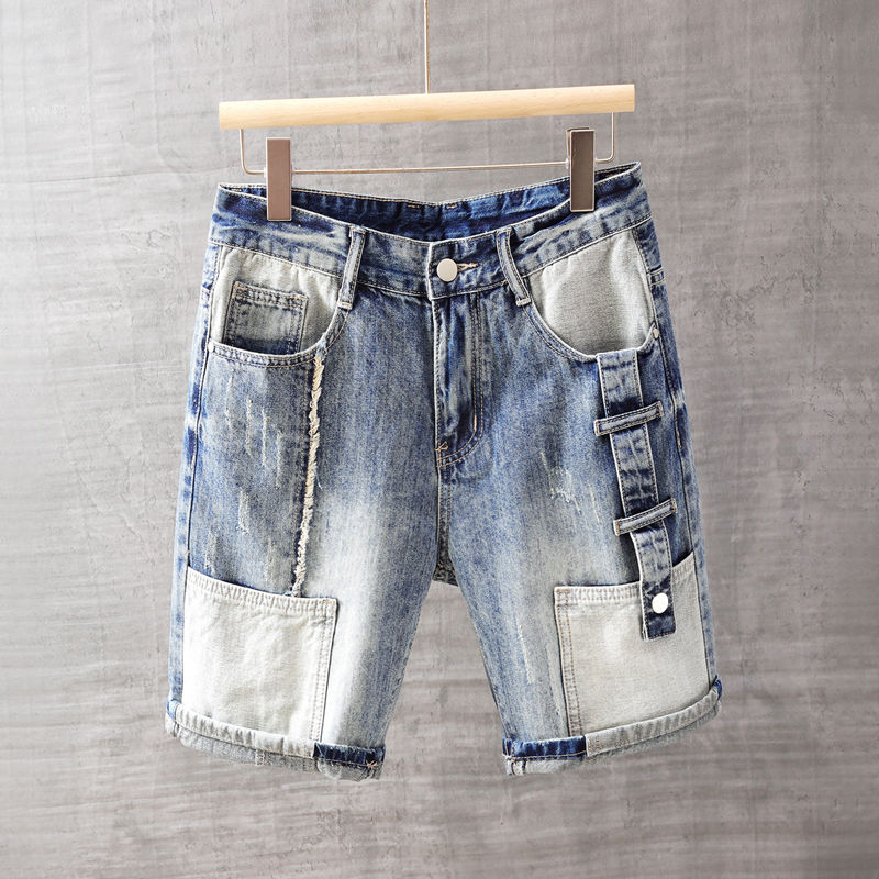 Street Fashion Korea - Jean court homme pantalon avec poches