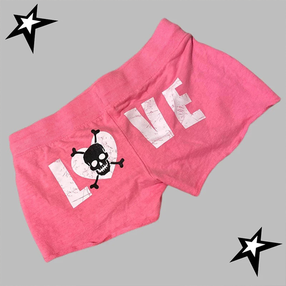 Street Fashion American - Shorts d'été rétro punk décontractés Y2K