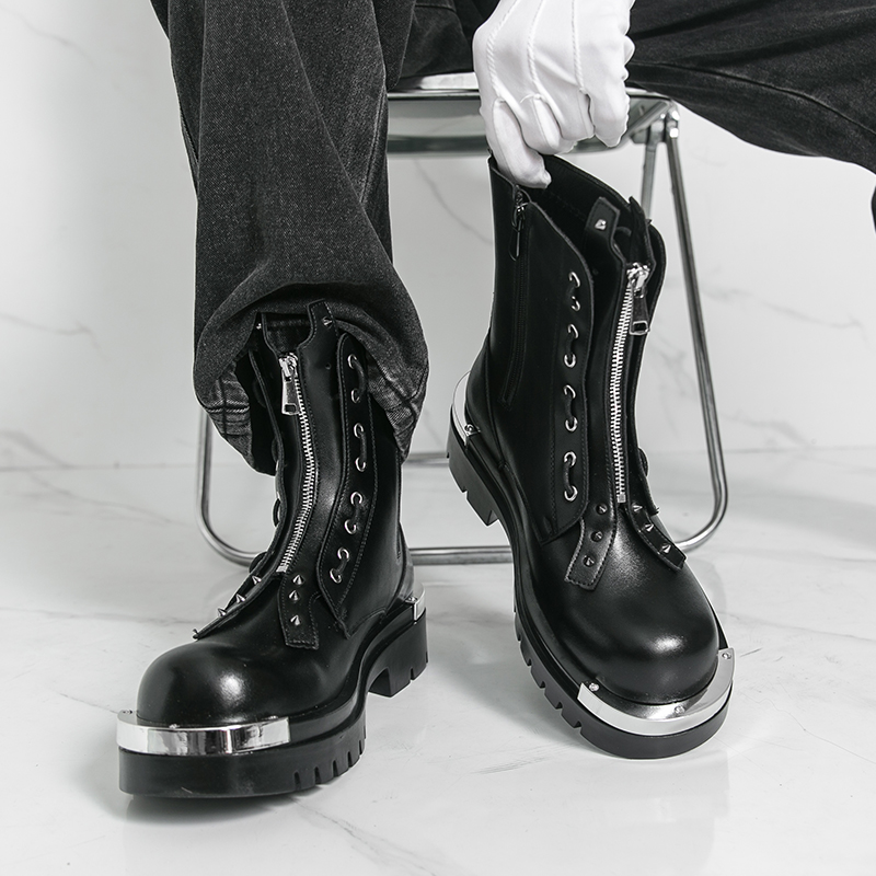 Street Fashion Walking - Bottes à semelles épaisses pour hommes,