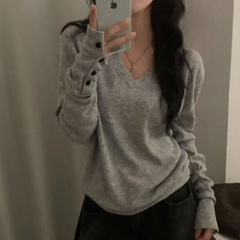 MEXZT Streetwear gris pull fem - Street Fashion Korea avis et prix