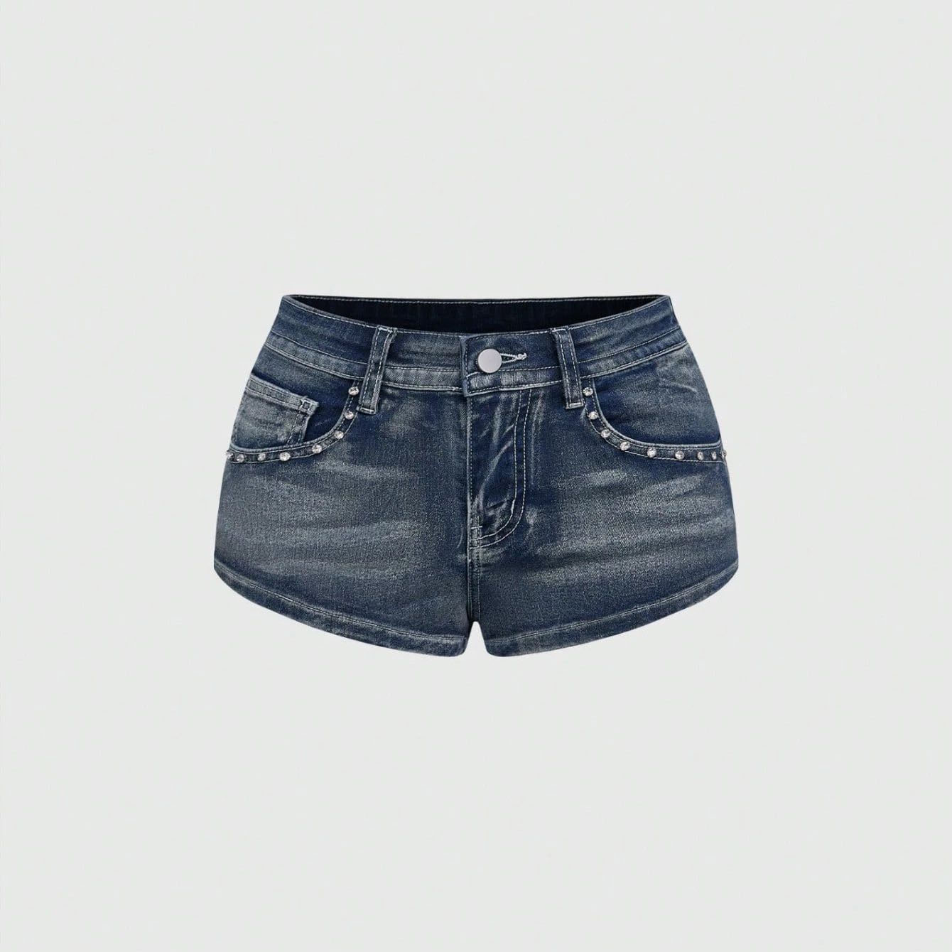 Shorts en jean brodés de stras - Street Fashion American avis et prix