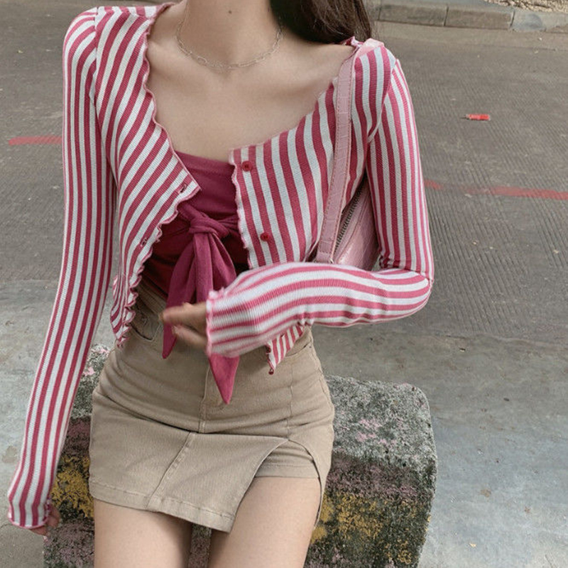 MEXZT-Chemises rayées vintage  - Street Fashion Korea avis et prix