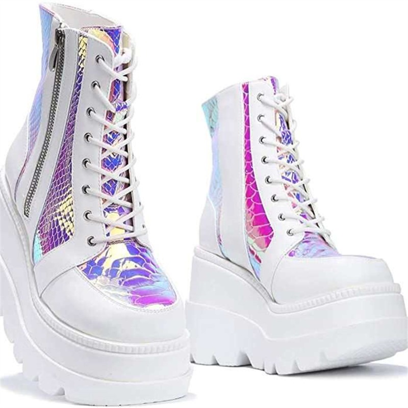 Bottines à plateforme holograp - Street Fashion Punk avis et prix