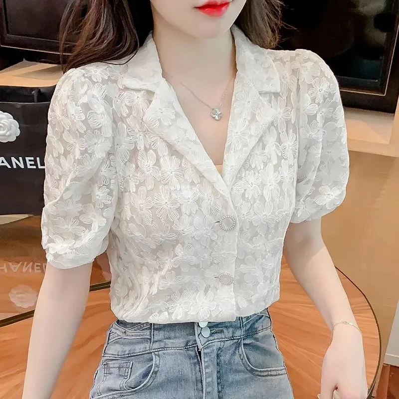 Blouses élégantes en dentelle  - Street Fashion Korea avis et prix