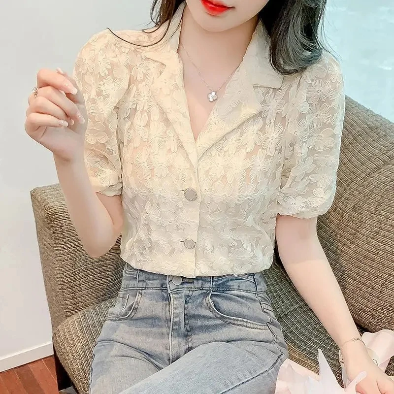 Blouses élégantes en dentelle  - Street Fashion Korea avis et prix