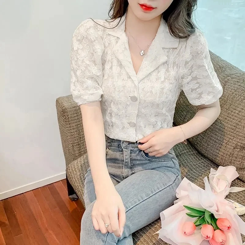Blouses élégantes en dentelle  - Street Fashion Korea avis et prix