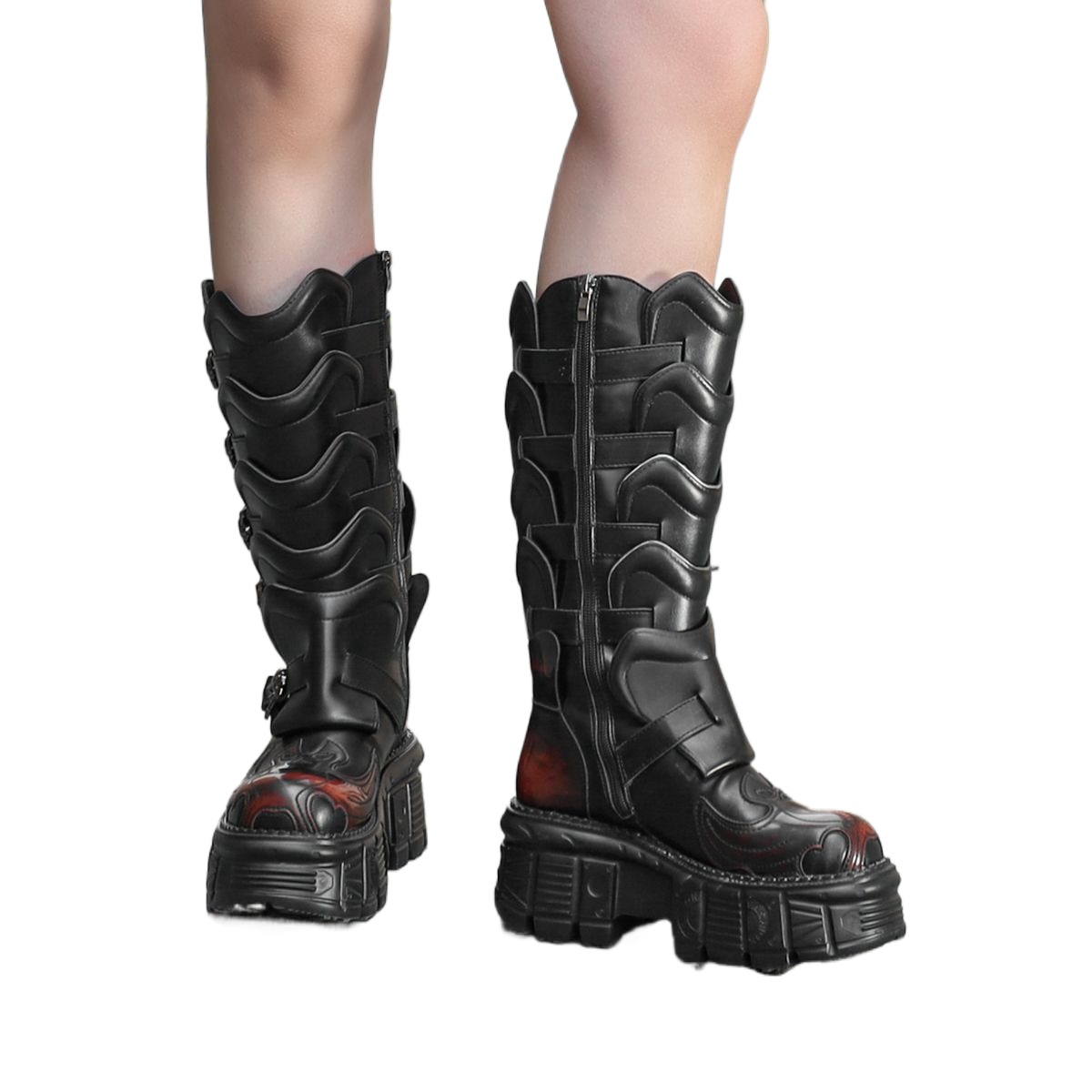 Bottes de moto Punk en cuir vé - Street Fashion Punk avis et prix