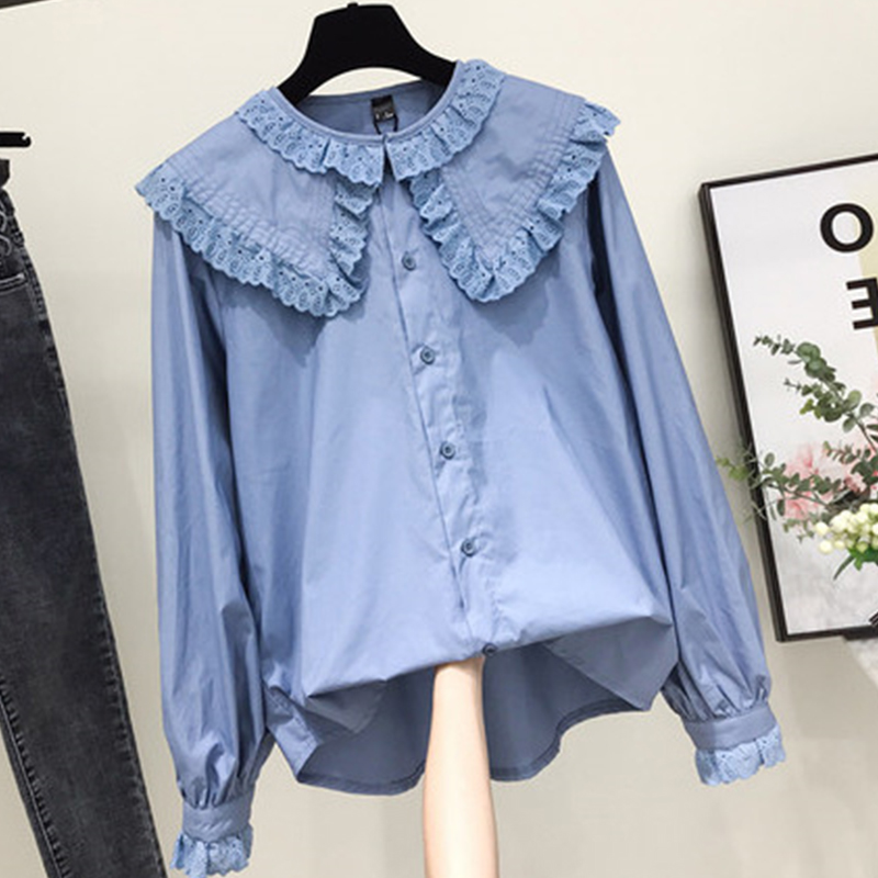 Femmes Chic col claudine chemi - Street Fashion Korea avis et prix