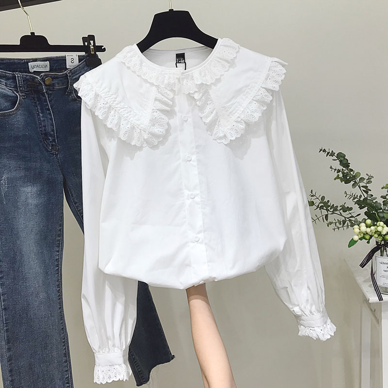 Femmes Chic col claudine chemi - Street Fashion Korea avis et prix