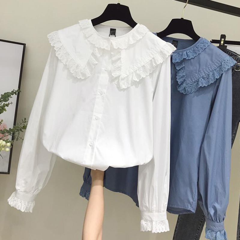 Femmes Chic col claudine chemi - Street Fashion Korea avis et prix