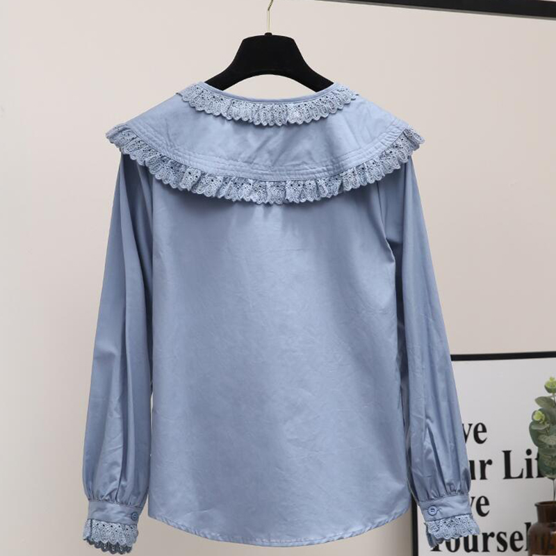 Femmes Chic col claudine chemi - Street Fashion Korea avis et prix