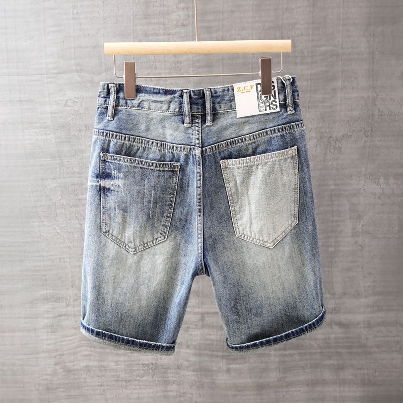 Jean court homme pantalon avec - Street Fashion Korea avis et prix